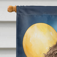 Chocolate Standard Poodle Happy Birthday House Flag