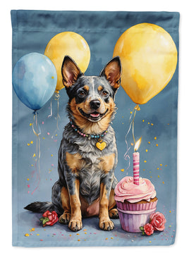 Australian Cattle Dog Happy Birthday Garden Flag