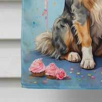 Australian Shepherd Happy Birthday House Flag