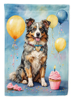 Australian Shepherd Happy Birthday House Flag