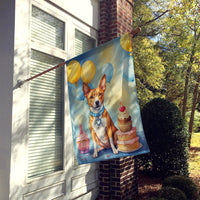Basenji Happy Birthday House Flag