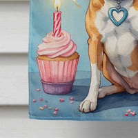 Basenji Happy Birthday House Flag
