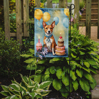 Basenji Happy Birthday Garden Flag