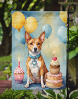 Basenji Happy Birthday Garden Flag