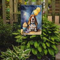 Basset Hound Happy Birthday Garden Flag