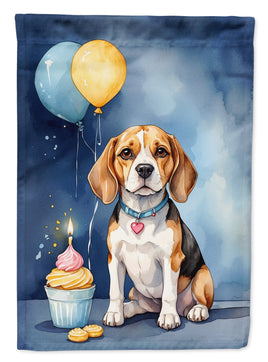 Beagle Happy Birthday House Flag