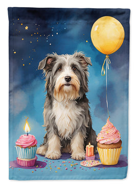 Bearded Collie Happy Birthday Garden Flag