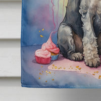 Bedlington Terrier Happy Birthday House Flag