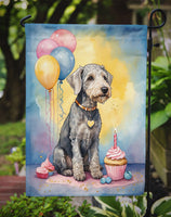 Bedlington Terrier Happy Birthday Garden Flag