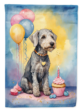 Bedlington Terrier Happy Birthday Garden Flag