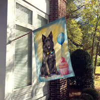 Belgian Sheepdog Happy Birthday House Flag