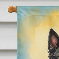 Belgian Sheepdog Happy Birthday House Flag