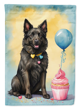 Belgian Sheepdog Happy Birthday House Flag