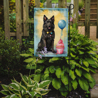 Belgian Sheepdog Happy Birthday Garden Flag