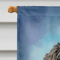 Bernedoodle Happy Birthday House Flag