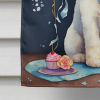 Bichon Frise Happy Birthday House Flag