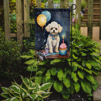 Bichon Frise Happy Birthday Garden Flag