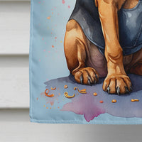Bloodhound Happy Birthday House Flag