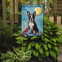 Boston Terrier Happy Birthday Garden Flag