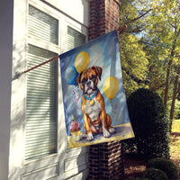 Boxer Happy Birthday House Flag
