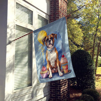 Boxer Happy Birthday House Flag