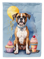 Boxer Happy Birthday Garden Flag