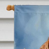 Brittany Spaniel Happy Birthday House Flag