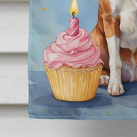 Brittany Spaniel Happy Birthday House Flag