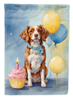 Brittany Spaniel Happy Birthday House Flag