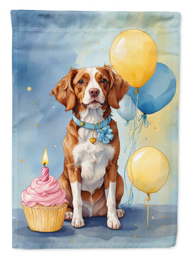 Brittany Spaniel Happy Birthday House Flag
