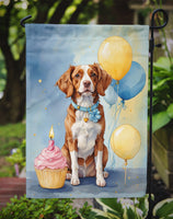 Brittany Spaniel Happy Birthday Garden Flag
