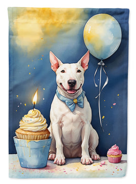 Bull Terrier Happy Birthday House Flag