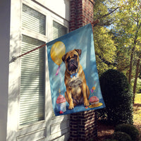 Bullmastiff Happy Birthday House Flag