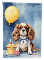 Cavalier Spaniel Happy Birthday House Flag