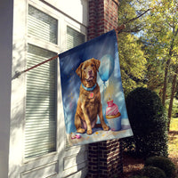 Chesapeake Bay Retriever Happy Birthday House Flag