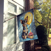 Black and Tan Chihuahua Happy Birthday House Flag
