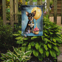 Black and Tan Chihuahua Happy Birthday Garden Flag