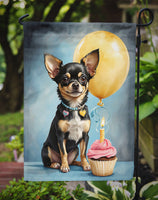Black and Tan Chihuahua Happy Birthday Garden Flag