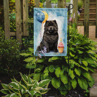 Black Chow Chow Happy Birthday Garden Flag
