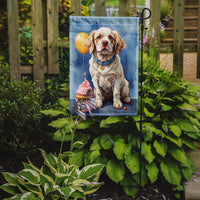 Clumber Spaniel Happy Birthday Garden Flag