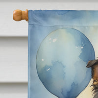 Collie Happy Birthday House Flag