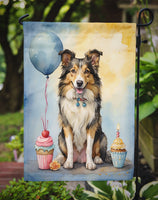 Collie Happy Birthday Garden Flag