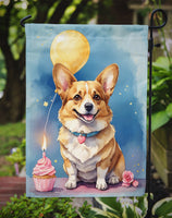 Corgi Happy Birthday Garden Flag