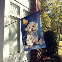 Coton De Tulear Happy Birthday House Flag