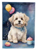 Coton De Tulear Happy Birthday House Flag