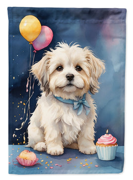 Coton De Tulear Happy Birthday Garden Flag