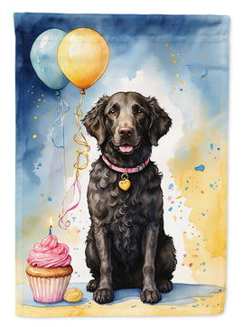 Curly Coated Retriever Happy Birthday House Flag