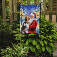 Airedale Terrier with Santa Claus Garden Flag