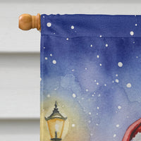 Basset Hound with Santa Claus House Flag