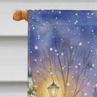 Beagle with Santa Claus House Flag